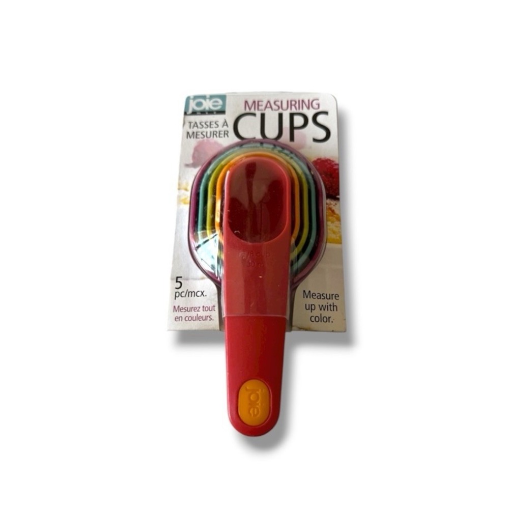 Joie Measuring Cups Set Plastic Rainbow Colors Baking Cooking Measure Kitchen